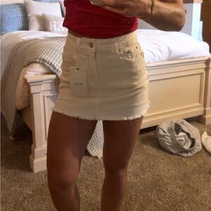 Elleven White Denim Skirt